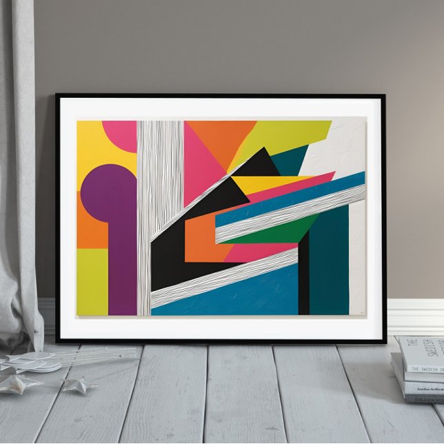 Urban Frequency" – Colorful Geometric Abstract Poster (Creator Uploaded)