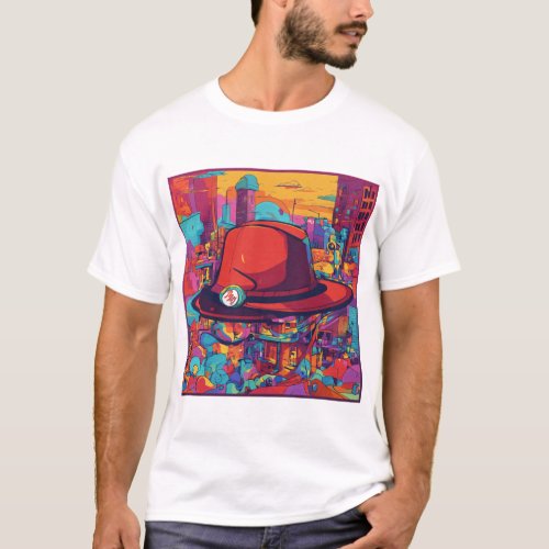 Urban Fusion Tees Keith Haring Inspired Wizard L T_Shirt