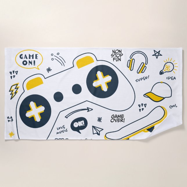 Urban Gamer Beach Towel (Front)