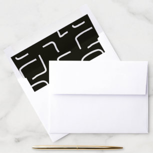 Urban Geo Carbon Black Blender Pattern Envelope Liner