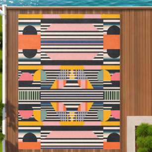 Urban Geometry Striped Harmony Outdoor Rug