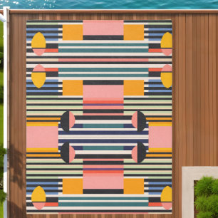 Urban Geometry Striped Harmony Outdoor Rug