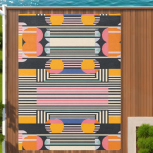 Urban Geometry Striped Harmony Outdoor Rug