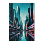 Urban Glitch: Surreal Cityscape Acrylic Print