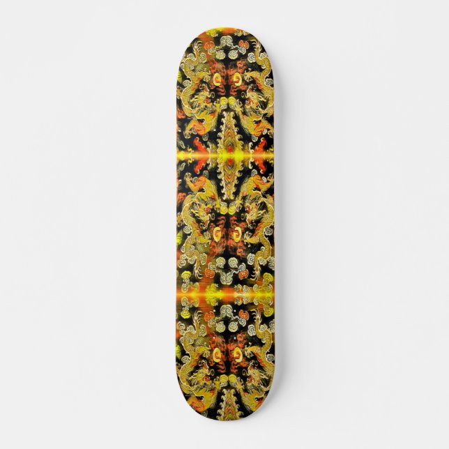 Urban Gold Dragon Element Custom Pro Park Board (Front)