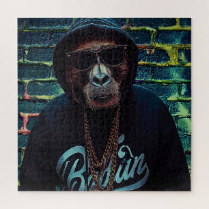 Urban Gorilla – Street Style Canvas Art Print Jigsaw Puzzle