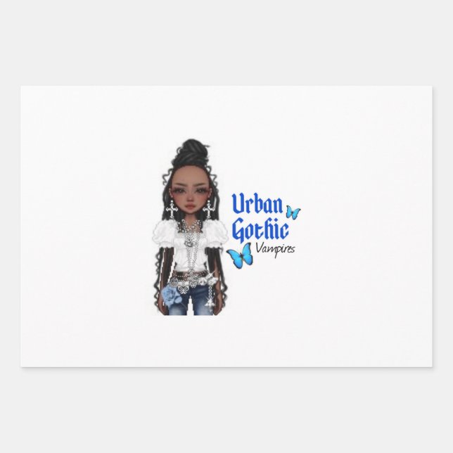 Urban Gothic Vampires Gift Wrap 8 (Front)