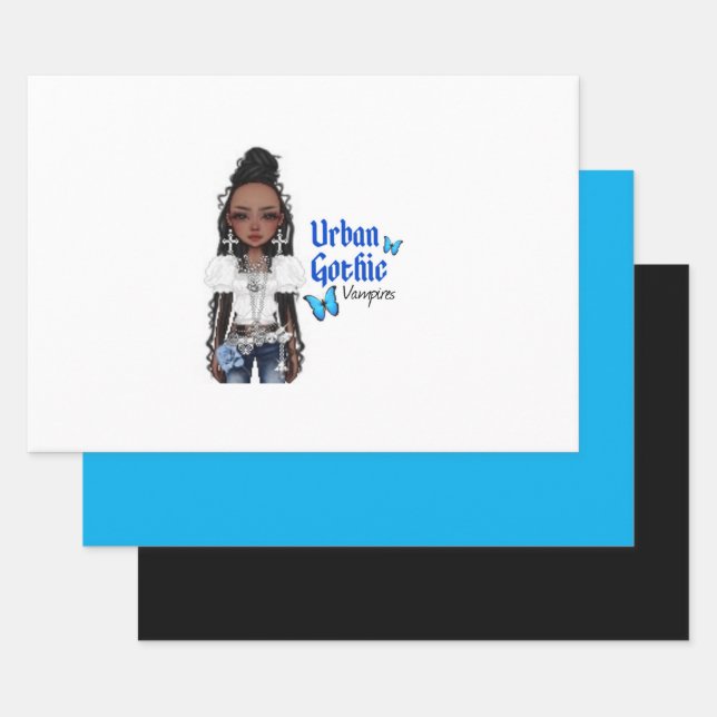 Urban Gothic Vampires Gift Wrap 8 (Set)