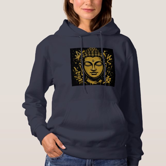 Urban Graffiti Buddha T-Shirt Hoodie (Front)