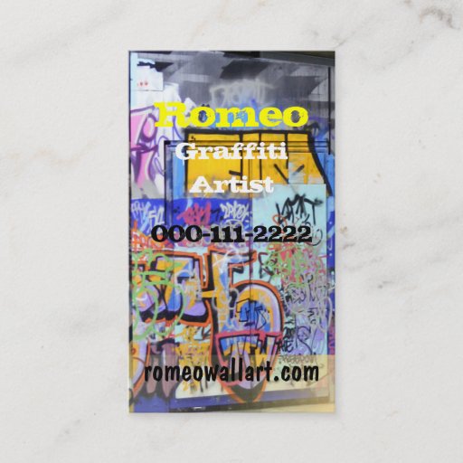 Customizable Urban Graffiti Business Card