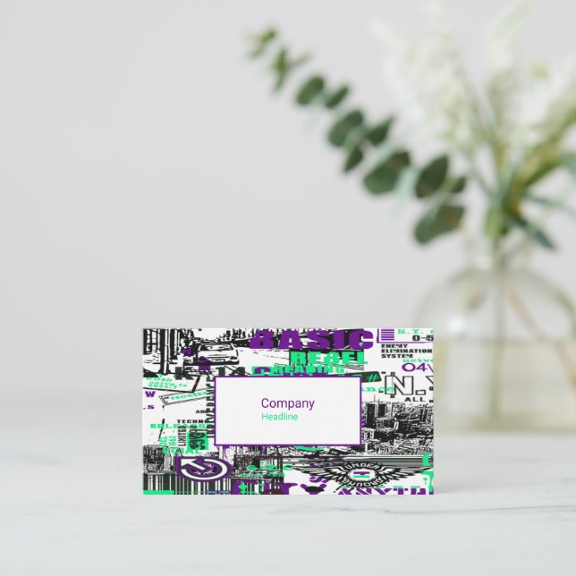 Urban Graffiti Business Card (Standing Front)