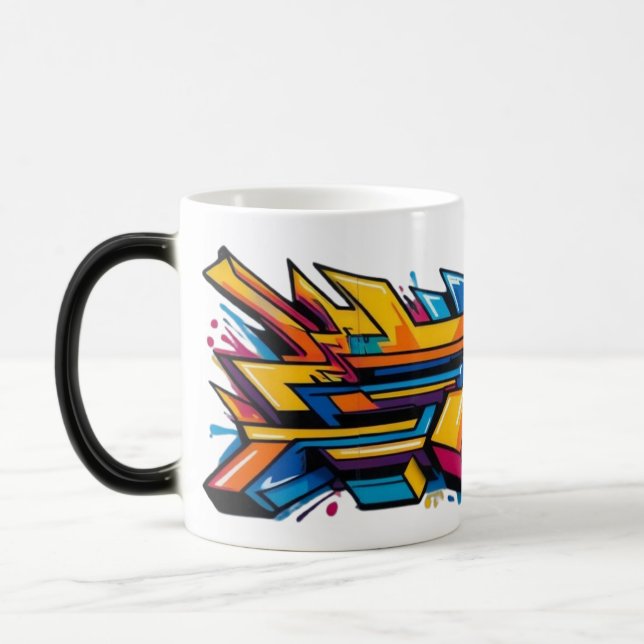 Urban graffiti colorful color morph mug  (Left)