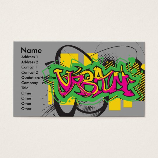 urban graffiti design business card