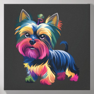 Urban Graffiti Dog Canvas Photo Tile