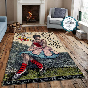 Urban Graffiti Glam: Tattoo Style Area Rug