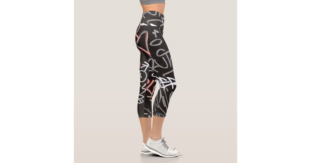 Graffiti Capri Leggings