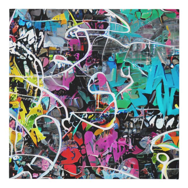 Urban Graffiti Planner Faux Canvas Print (Front)