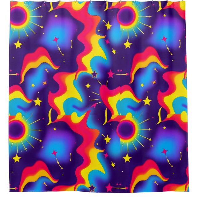 Urban Graffiti Pop Shower Curtain (Front)