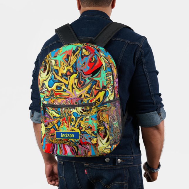 Urban graffiti  printed backpack (Insitu (Model))
