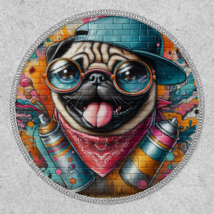 Urban Graffiti Pug Patch