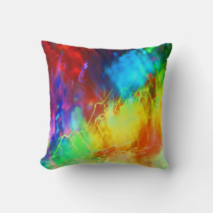 Urban Graffiti Rainbow Colors Colorful Abstract Throw Pillow