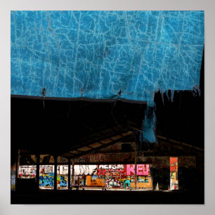 Urban Graffiti Scene Poster