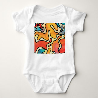 Urban Graffiti: Seamless Art Texture. Baby Bodysuit