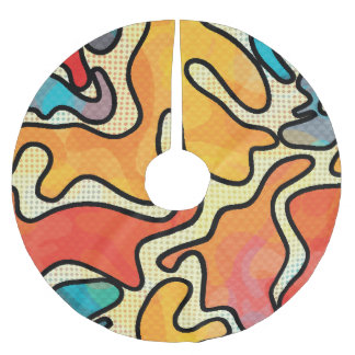 Urban Graffiti: Seamless Art Texture. Brushed Polyester Tree Skirt