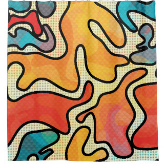 Urban Graffiti: Seamless Art Texture. Shower Curtain