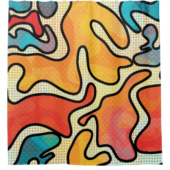 Urban Graffiti: Seamless Art Texture. Shower Curtain (Front)
