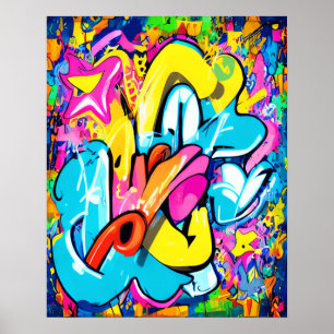 Urban Graffiti Street Art: Cool and Funky Designs Poster