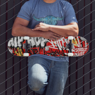 Urban Graffiti Street Art Custom ThrowUp Scribble Skateboard