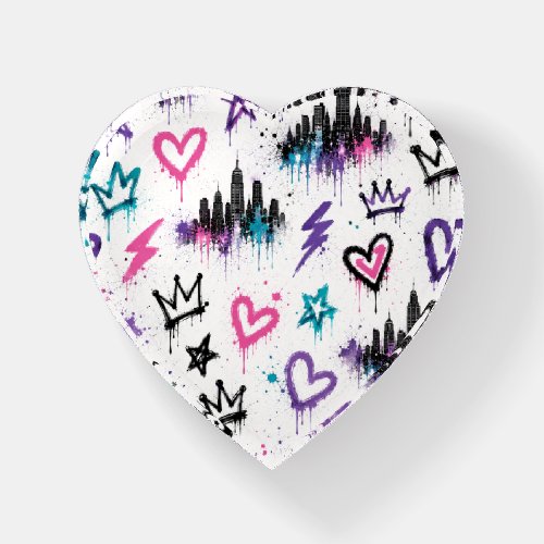 Urban Graffiti Street Art NYC Skyline Paperweight