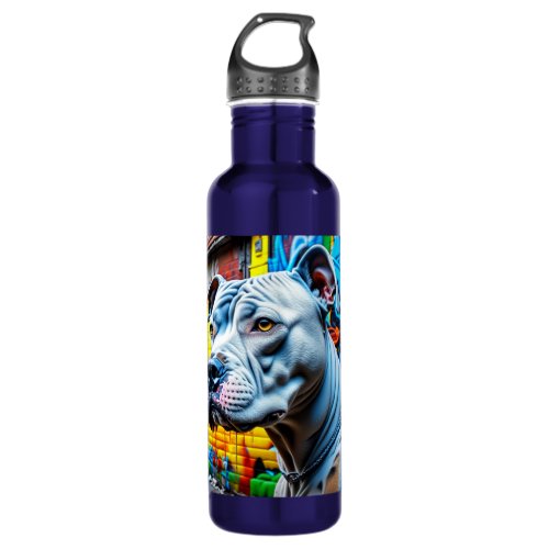 Urban Graffiti Street Art Pitbull Stainless Steel Water Bottle