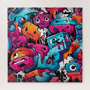 Urban Graffiti Street Art Splash Jigsaw Puzzle