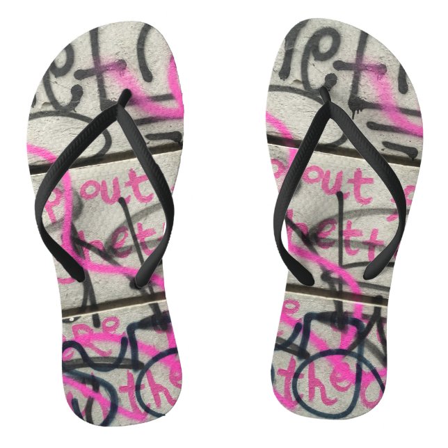 Urban Graffiti Style Flip Flops (Footbed)
