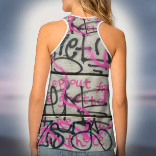 Urban Graffiti Style Tank Top