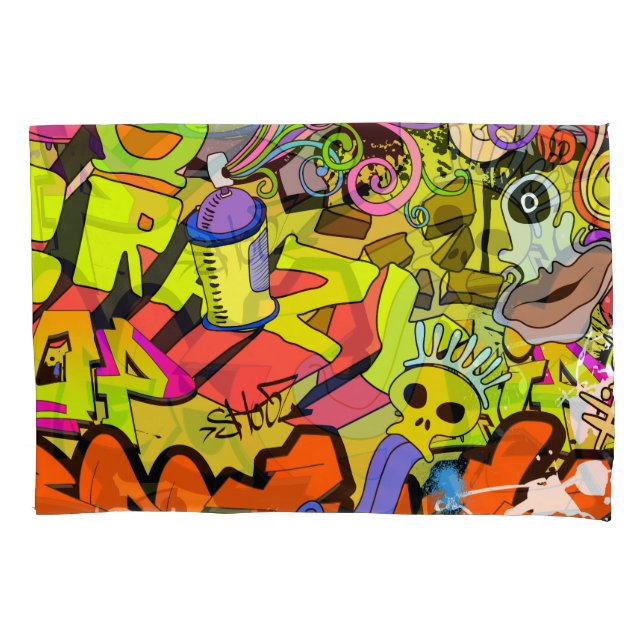 Urban Graffiti: Vintage Art Wall Pillow Case (Front)
