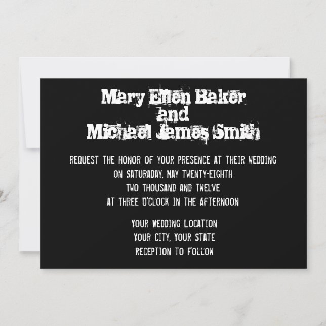 Urban Graffiti Wedding Invitation (Front)