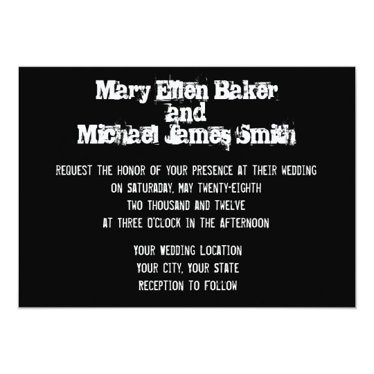 Urban Graffiti Wedding Invitation
