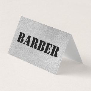 Urban Gray Barber Folded Business Card