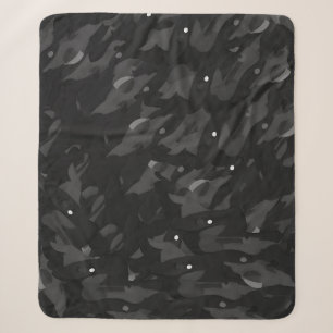 Urban Gray Camouflage Pattern Sherpa Blanket