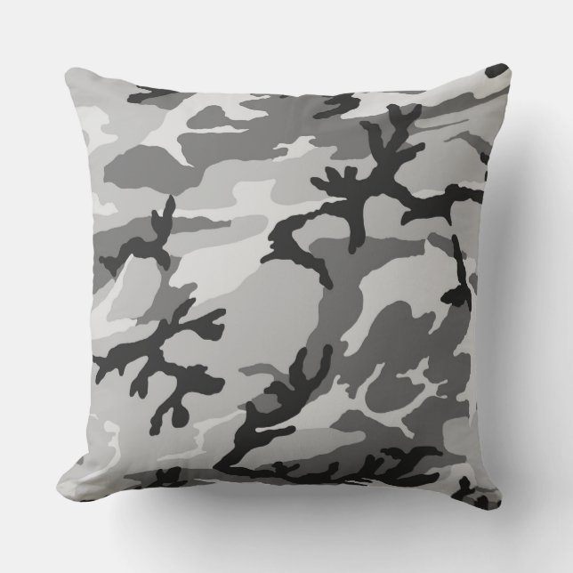 Urban Grey Camo Pillow (Front)