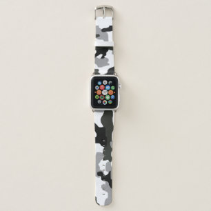 Urban grey camouflage no. 15 print  apple watch band