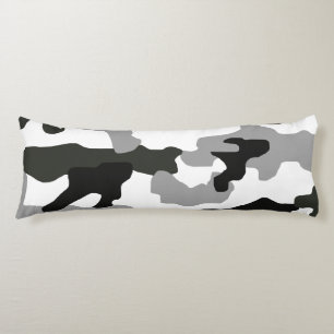 Urban grey camouflage no. 15 print  body pillow