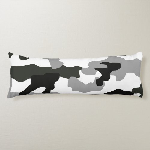 Urban grey camouflage no 15 print  body pillow