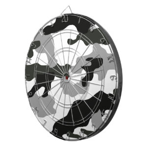 Urban grey camouflage no. 15 print dart board