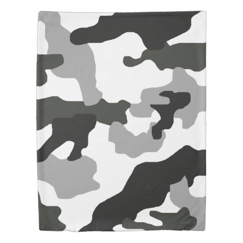 Urban grey camouflage no 15 print   duvet cover