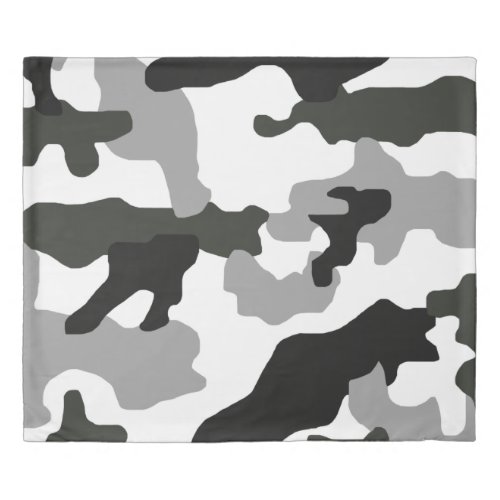 Urban grey camouflage no 15 print   duvet cover