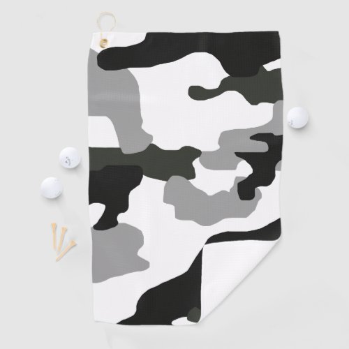 Urban grey camouflage no 15 print   golf towel